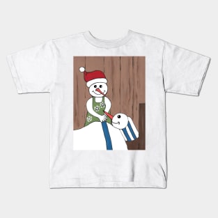 CHRISTMAS Eve Funny Snowman Kids T-Shirt